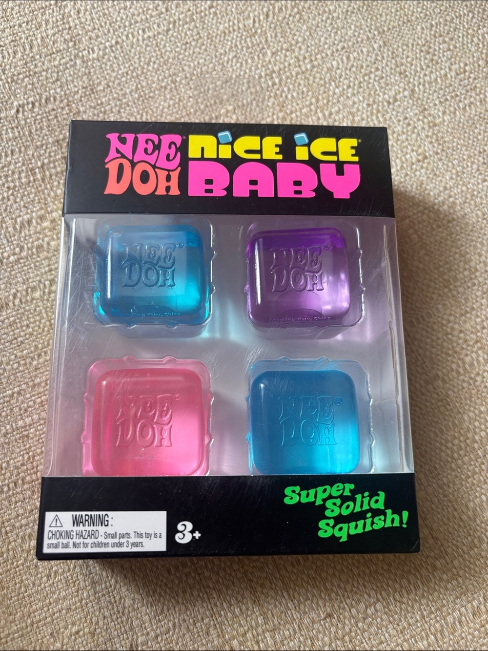 Nee Doh Nice Ice Baby Squish Pack - Pink, Aqua, Purple